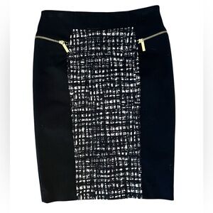 Michael Kors Black and White Patterned Women's Skirt size 4